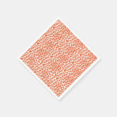 Amberkleurige en witte luipaardprint servet (Hoek)