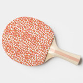 Amberkleurige en witte luipaardprint tafeltennisbatje (Zijkant)