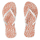 Amberkleurige en witte luipaardprint teenslippers (Voetbed)