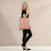 Amberkleurige en witte luipaardprint tote bag