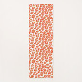 Amberkleurige en witte luipaardprint yogamat (Voorkant)