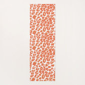 Amberkleurige en witte luipaardprint yogamat (Achterkant)