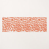 Amberkleurige en witte luipaardprint yogamat (Voorkant (horizontaal))