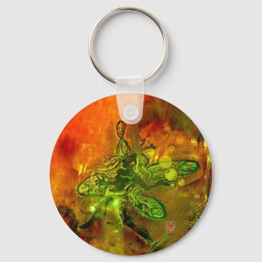 amberkleurige fairie sleutelhanger (Voorkant)