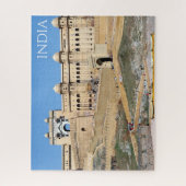 amberkleurige fort jaipur india puzzel legpuzzel (Verticaal)