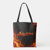 Amberlicious Fire Penguin Sunglasses Funny Tote Bag (Achterkant)