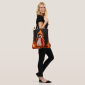 Amberlicious Fire Penguin Sunglasses Funny Tote Bag (Op model)