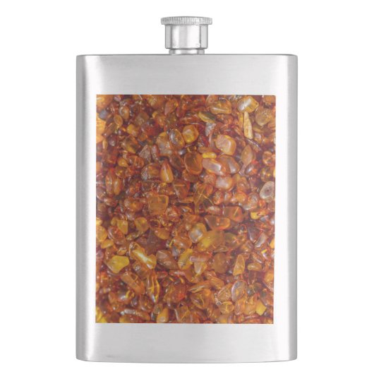 Amberpitten Heupfles (Voorkant)