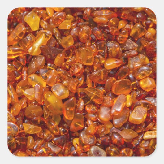 Amberpitten Vierkante Sticker (Voorkant)