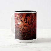 Amber's Abstracte Mok! Tweekleurige Koffiemok (Voorkant links)