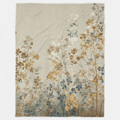 Amberweide bloemmotief fleece deken (Voorkant)