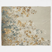 Amberweide bloemmotief fleece deken (Voorkant (Horizontaal))