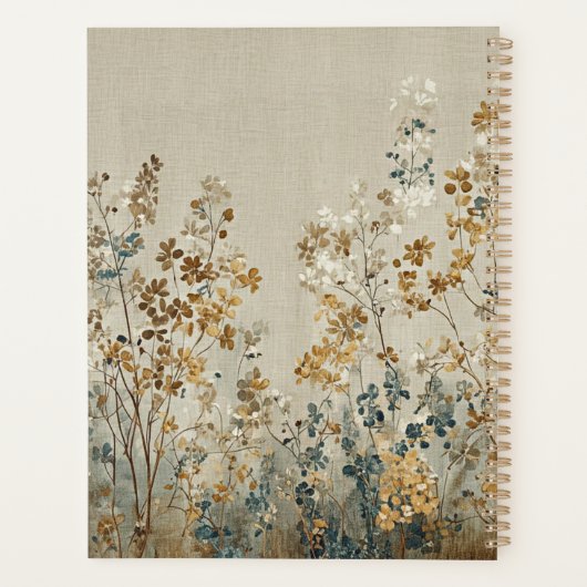 Amberweide bloemmotief planner (Achterkant)