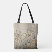 Amberweide bloemmotief tote bag (Achterkant)