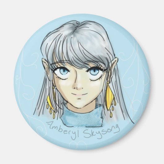 Amberylmagneet Magneet (Voorkant)