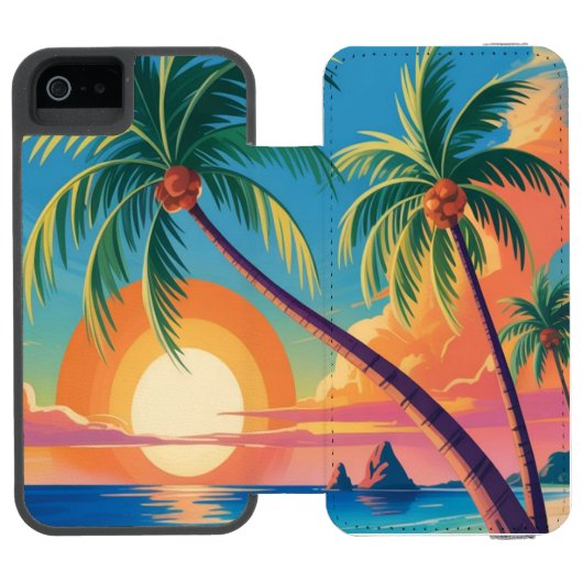 Ambiance Estivale Incipio iPhone Portemonnee Hoesje (Agenda Open)