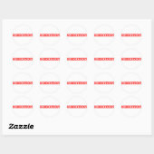 Ambidexterig stempel ronde sticker (Vel)