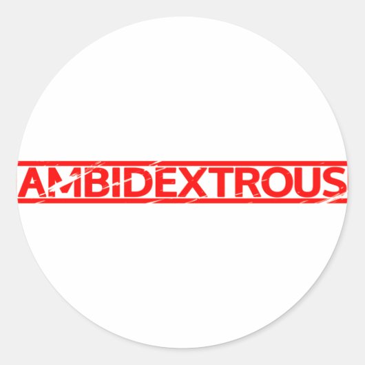 Ambidexterig stempel ronde sticker (Voorkant)
