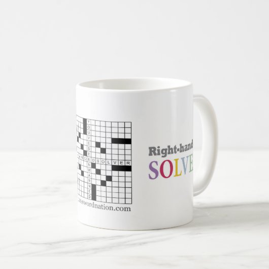 Ambidexterige Crossword-Mok Koffiemok (Voorkant rechts)