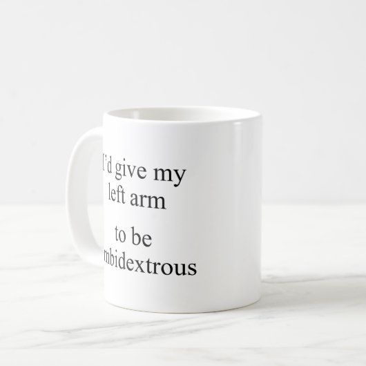 Ambidexterlijk. Koffiemok (Voorkant links)