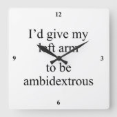 Ambidexterlijk. Vierkante Klok (Voorkant)