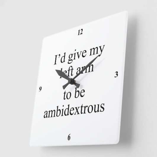 Ambidexterlijk. Vierkante Klok (Hoek)