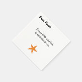 Ambidextrous Starfish Fun Fact Cocktail Servet (Hoek)