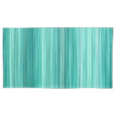 Ambient #5 Blauwgroen, origineel modern gestript p Kussensloop (Voorkant)