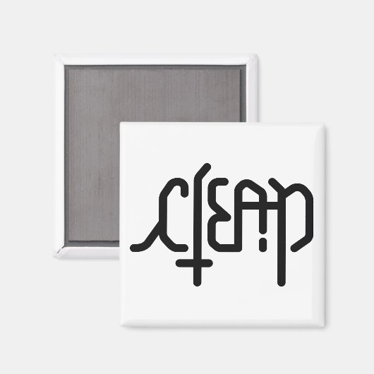 Ambigram Vaatwasser Magneet (Voorkant / Achterkant)