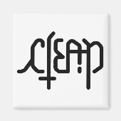 Ambigram Vaatwasser Magneet (Voorkant)