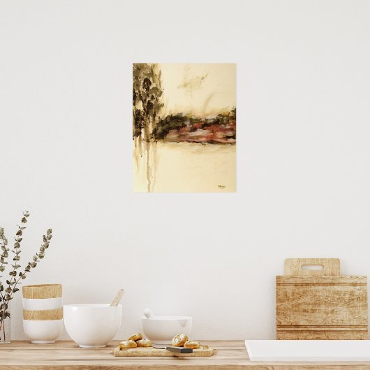 Ambigueuze, Abstracte landschapskunst maakt het sc Poster (Keuken)