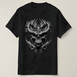 Ambigueuze Art Dragon Alien Creature Skull Design T-shirt