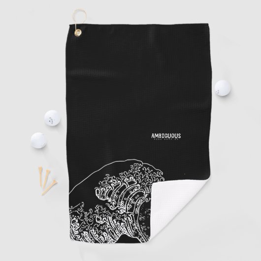 Ambiguous Disc Golf Minimal Wave Disk Towel Golfhanddoek (Insitu)