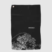 Ambiguous Disc Golf Minimal Wave Disk Towel Golfhanddoek (Voorkant)
