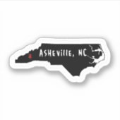 Ambiguous Disk Golf Asheville NC Sticker (Voorkant)