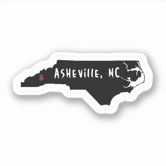 Ambiguous Disk Golf Asheville NC Sticker (Voorkant)