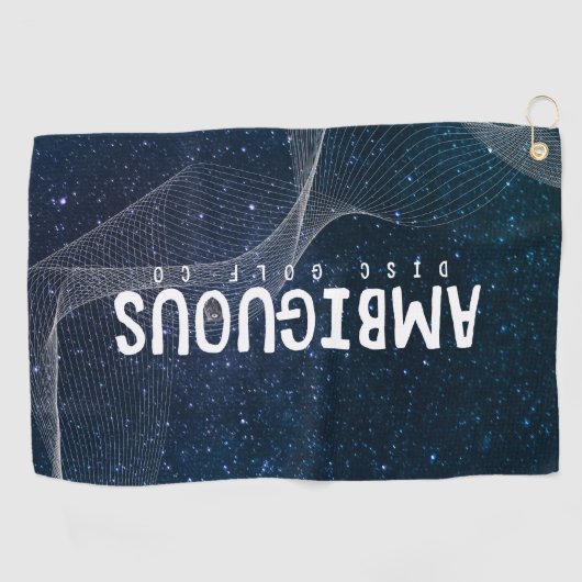 Ambiguous Disk Golf Co Space Disk Towel Golfhanddoek (Horizontaal)