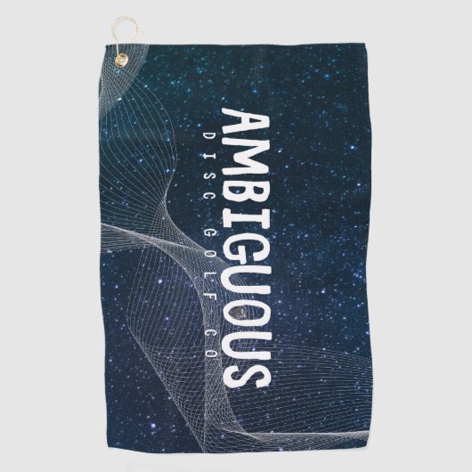 Ambiguous Disk Golf Co Space Disk Towel Golfhanddoek (Voorkant)