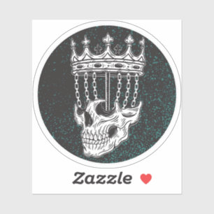 Ambiguous Disk Golf Skull Basket Sticker