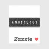 Ambiguous Disk Golf Sticker (Vel)