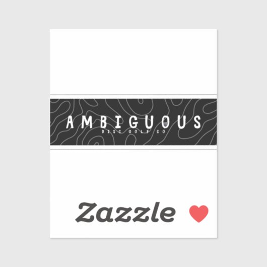 Ambiguous Disk Golf Sticker (Vel)