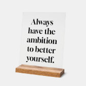 Ambitie Acryl Teken Bord (Hoek)