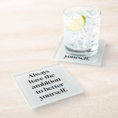 Ambitie Glas Onderzetter (Schuin)