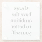 Ambitie Glas Onderzetter (Achterkant)