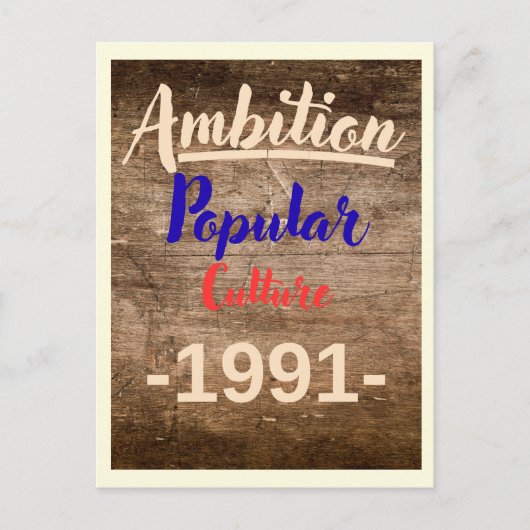 Ambitie: Populaire Cultuur Briefkaart (Voorkant)
