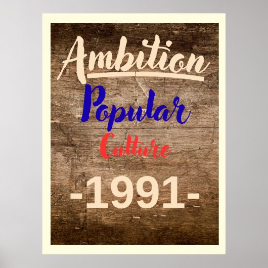 Ambitie: Populaire Cultuur Poster (Voorkant)