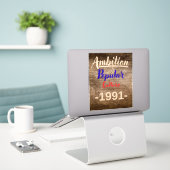 Ambitie: Populaire Cultuur Sticker (Laptop op bureau)