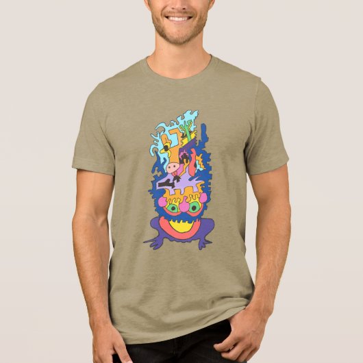 Ambitieuze Kikker Tri-Blend Shirt (Voorkant)