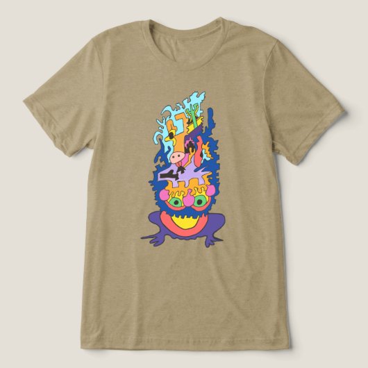 Ambitieuze Kikker Tri-Blend Shirt (Design voorkant)