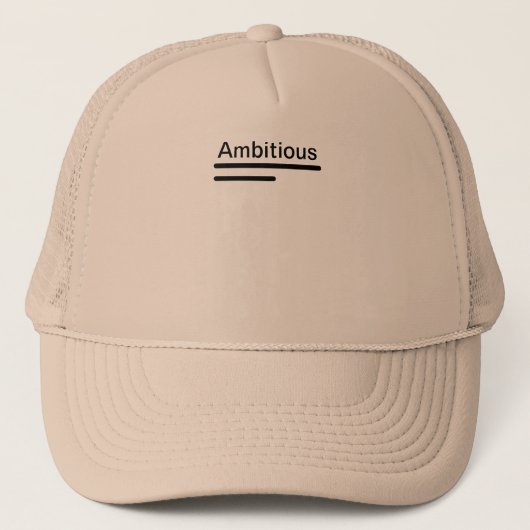 Ambitieuze Trucker Hoed Trucker Pet (Voorkant)